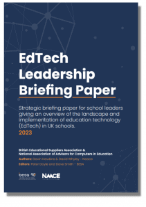 Cover image with heading EdTech Leadership Briefing Paper